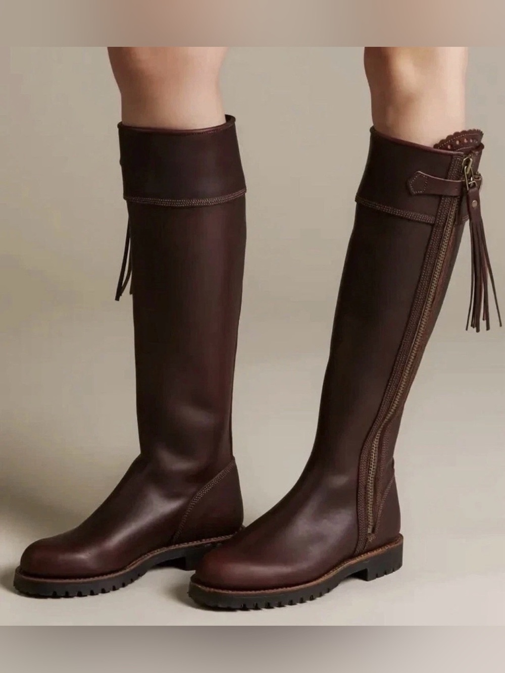 Penelope Chilvers Brown Leather Riding Boots US 9 NEW $790